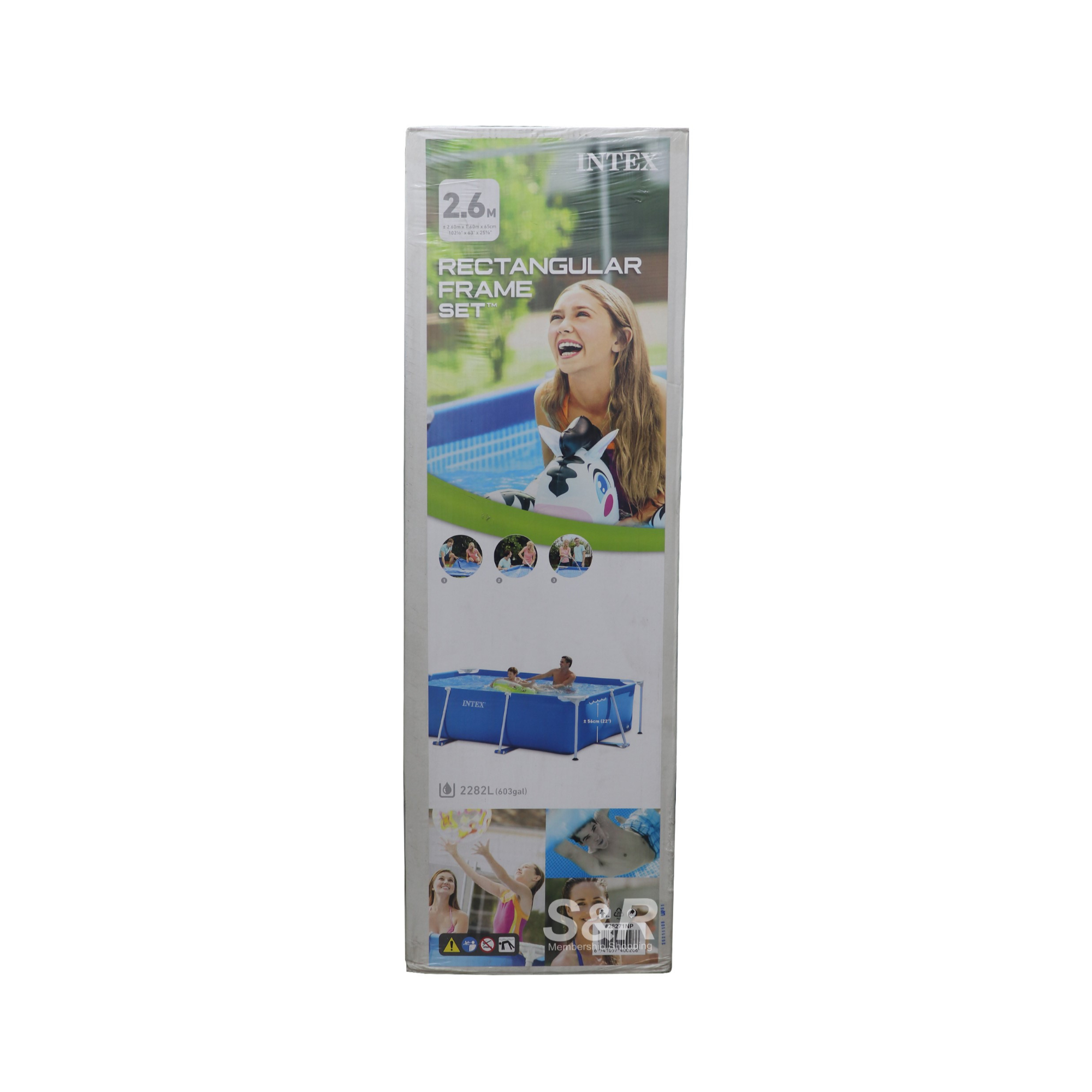 Intex 2.6m Rectangular Frame Set Above Ground Pool 1pc Intex 2.6m Rectangular Frame Set Above Ground Pool 1pc